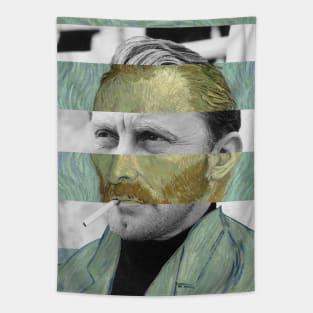 Self Portrait by Vincent Van Gogh and Kirk Douglas Tapestry