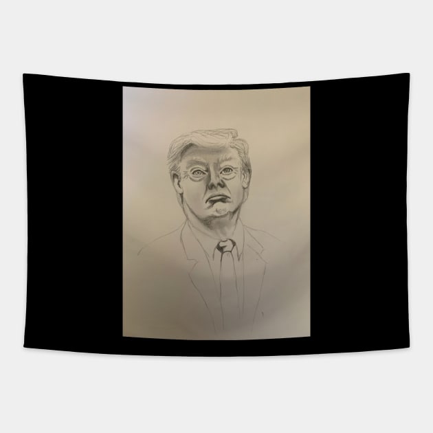 Donald Trump Tapestry by The artist of light in the darkness 