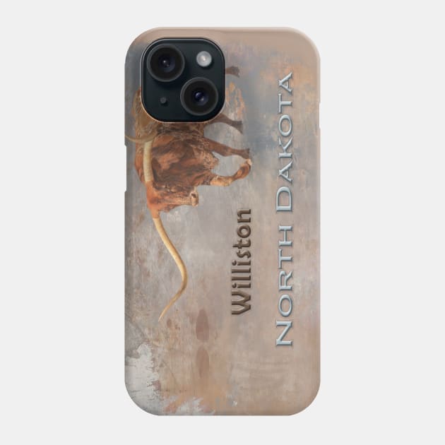 Longhorn Bull Williston North Dakota Phone Case by Elisabeth Lucas