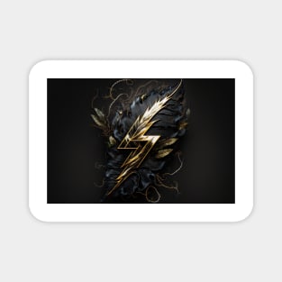 Black and Gold lightning Magnet