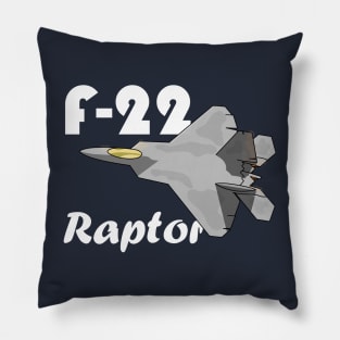 F-22 Raptor with Text Pillow