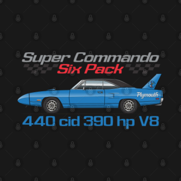 Discover Super Commando 440-Blue Fire Metallic - Plymouth Superbird - T-Shirt