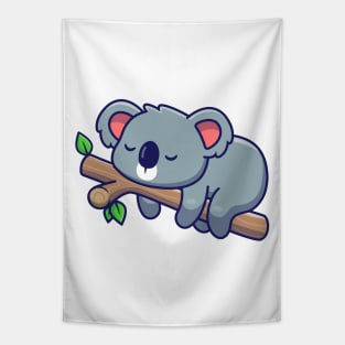 Cute koala sleeping Tapestry