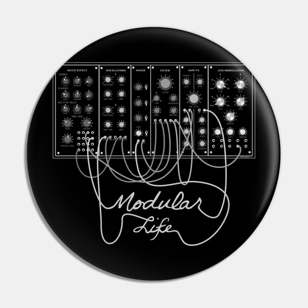 Modular Synthesizer Player Pin by Mewzeek_T