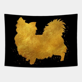 Chihuahua long hair golden art Tapestry