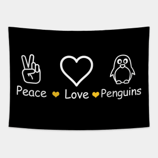 Peace Love Penguins lover Tapestry