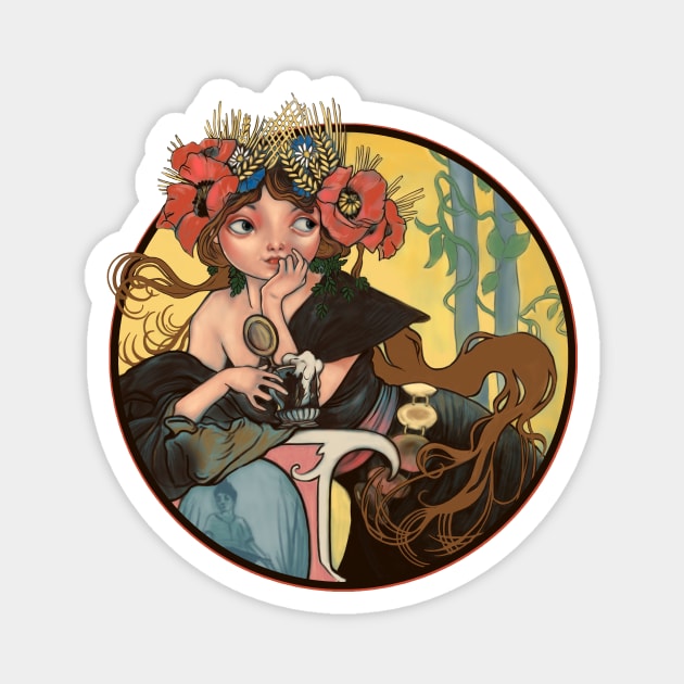 Beer and Mucha - Apparel Magnet by T.Dow Thomas