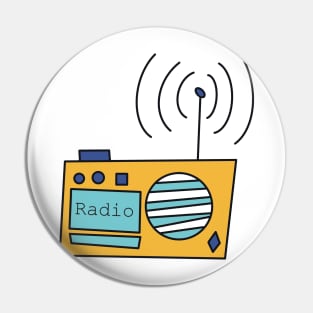 Radio Waves Pin