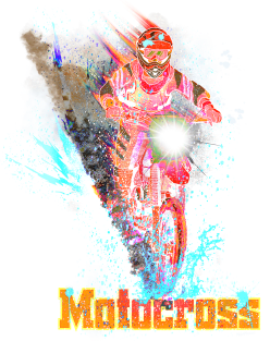 MotoCross Sunday Morning burn dirt bike Art Magnet