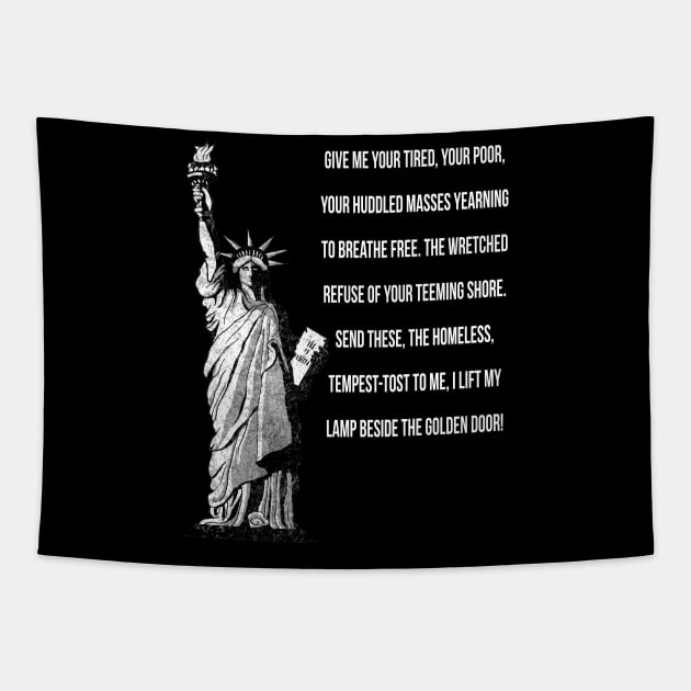 Statue Of Liberty The New Colossus Tapestry by macdonaldcreativestudios