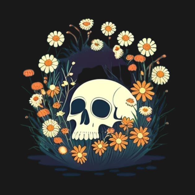 Sunflower skull by Crazy skull