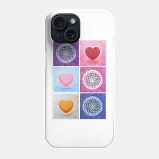 Love Hearts and Dandelions Phone Case