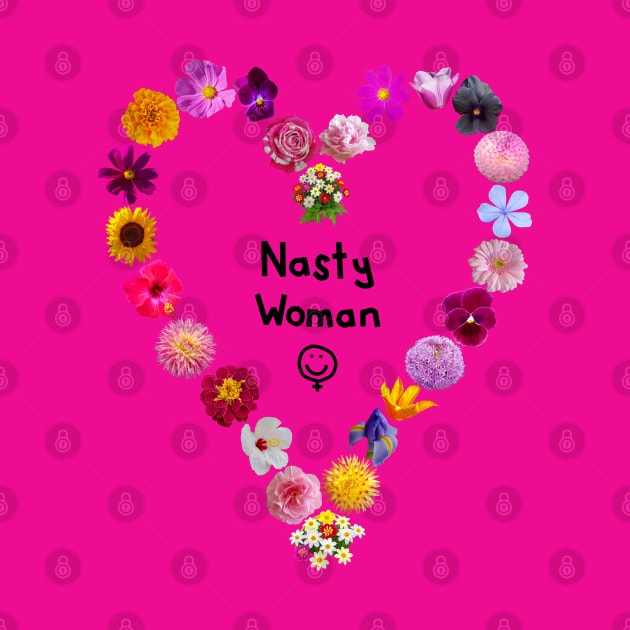 Small Floral Heart for a Nasty Woman by ellenhenryart