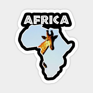 African Wildlife Continent Blue Sky Giraffe Magnet