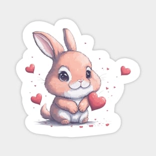 Minimal Cute Baby Rabbit Magnet