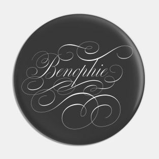 Benophie of Bridgerton, Sophie and Benedict in calligraphy Pin