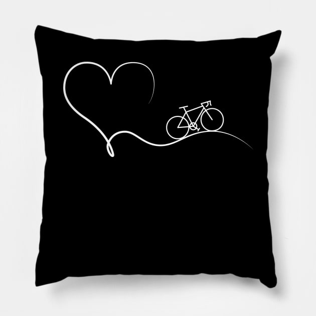 Heart Gravel Bike Racing Pillow by SNZLER