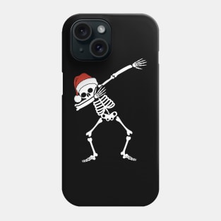 Dabbing Skeleton With Santa Hat Phone Case