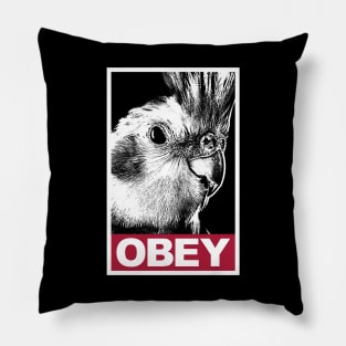 Obey the Cockatiel Parrot Pillow