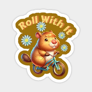 Capybara on the Bike Magnet