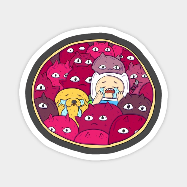 Finn and Jake in the Nightosphere Magnet by surfinggiraffecomics