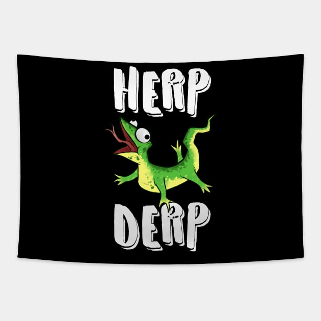 Herp Derp Lizard Tapestry by Eugenex