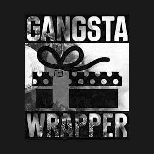 Gangsta Wrapper Gangster Rap Gift Vintage Christmas T-Shirt
