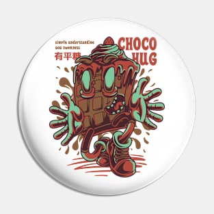 Choco hug Pin