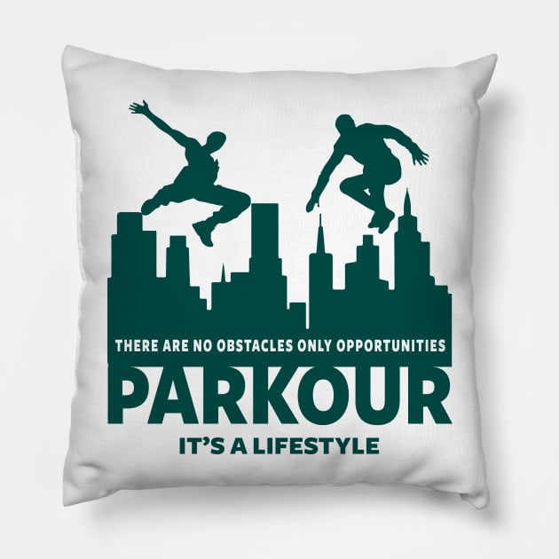 PARKOUR - FREERUNNING - TRACEUR Pillow by ShirtFace