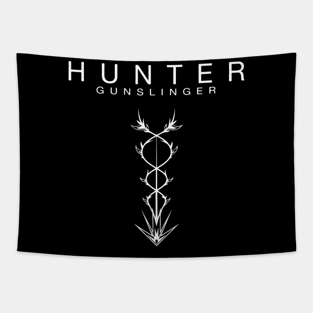 Hunter - Gunslinger (White) Tapestry by GraphicTeeShop