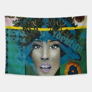 Rasta Reggae Rastafari Girl with Dreadlocks ( rocksteady / rastaman / dub music ) Tapestry