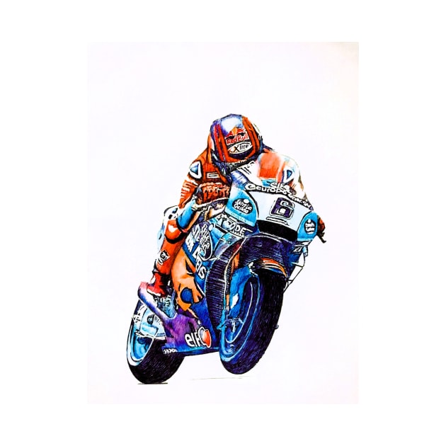 Ballpoint Sketching MotoGP Team No 6 by Roza@Artpage