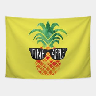 FINEapple - funny pun pineapple design Tapestry