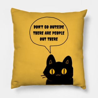 Yellow Eyes Cat Pillow