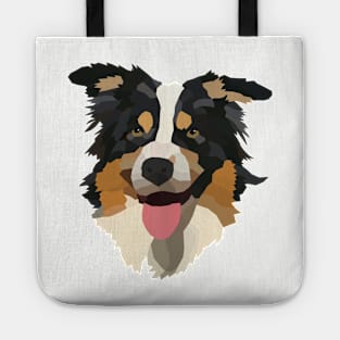 Black tricolor Australian Shepherd Tote