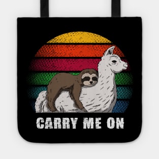 CARRY ME ON-  LLAMA & SLOTH Tote