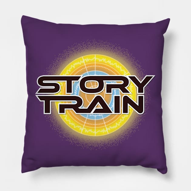 Story Train Pillow by iannorrisart