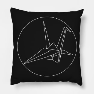 Origami Crane (White) Pillow