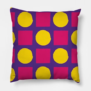 Square and Circle Seamless Pattern 016#002 Pillow