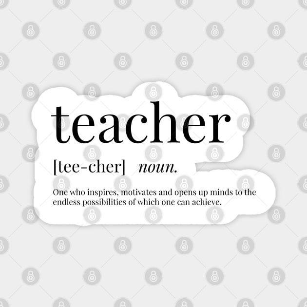 Teacher Definition Magnet by definingprints