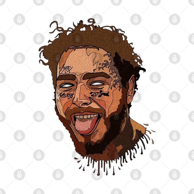 Post Malone Face by Ndeprok