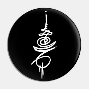 Unique Zodiac Unalome Capricorn Birthday Dec-Jan Elegant Zen Goth Pin