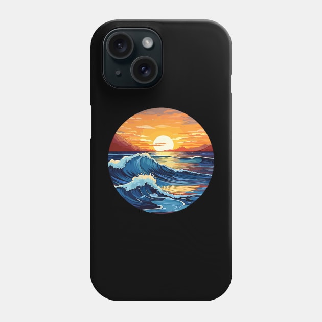 Waves on the beach Phone Case by Yopi