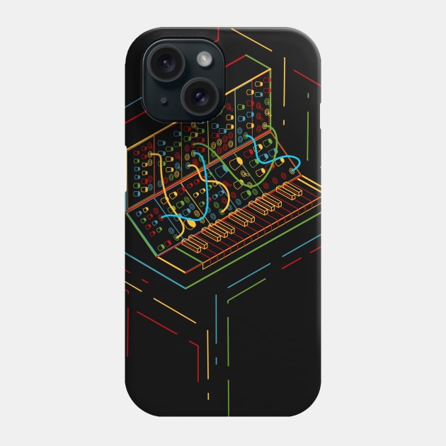 Multicolor Modular Synthesizer Phone Case by Mewzeek_T