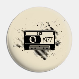 1977s Vintage, 77s Black Cassette Pin