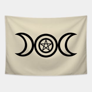 Triple Moon Symbol Tapestry