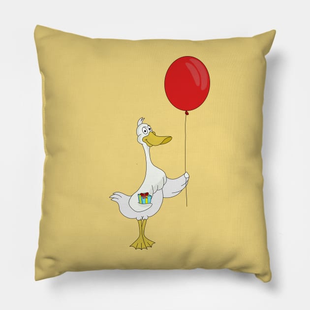 Happy Birthday Goose Pillow by DiegoCarvalho