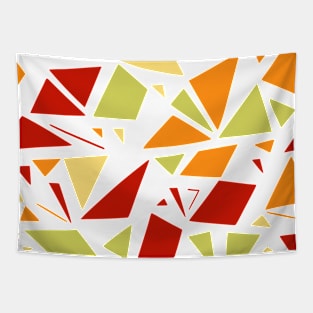 Fall Themed Triangle Abstract Design Tapestry