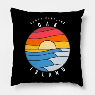 Oak Island, NC Stained Glass Sunrise Pillow