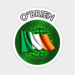 Irish Flag Shamrock Celtic Knot - O'Brien Magnet